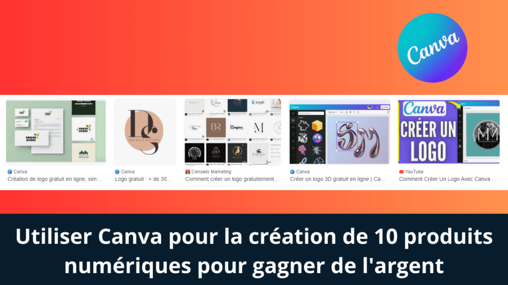 Utiliser Canva pour la création de 10 produits numériques pour gagner de l'argent