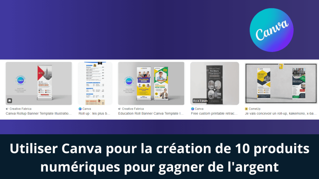 Utiliser Canva pour la création de 10 produits numériques pour gagner de l'argent