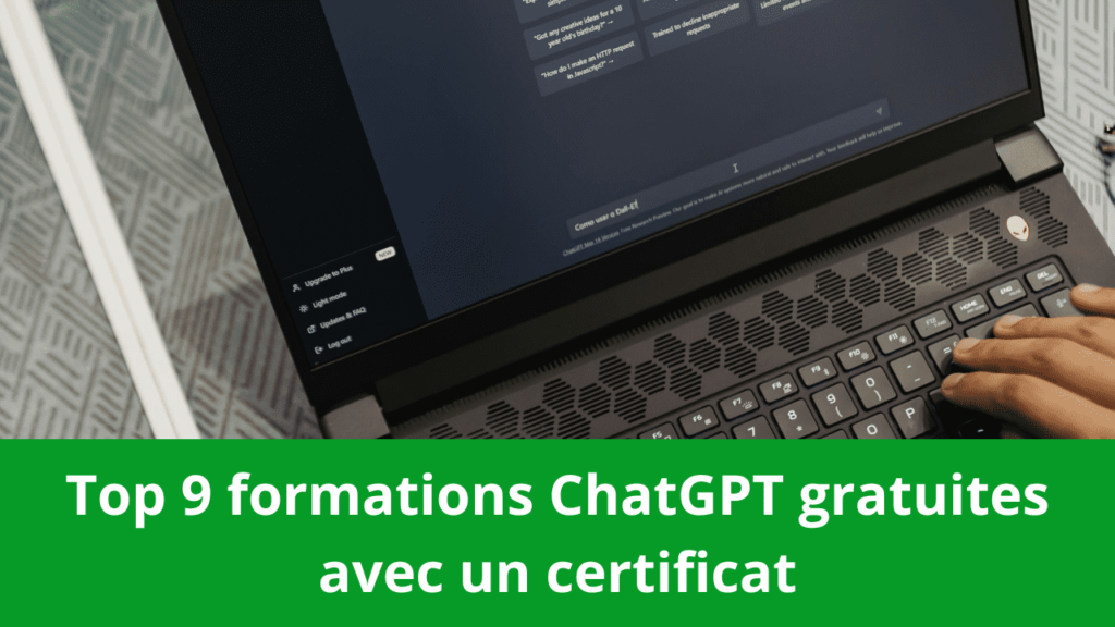 Top 9 formations ChatGPT gratuites avec un certificat