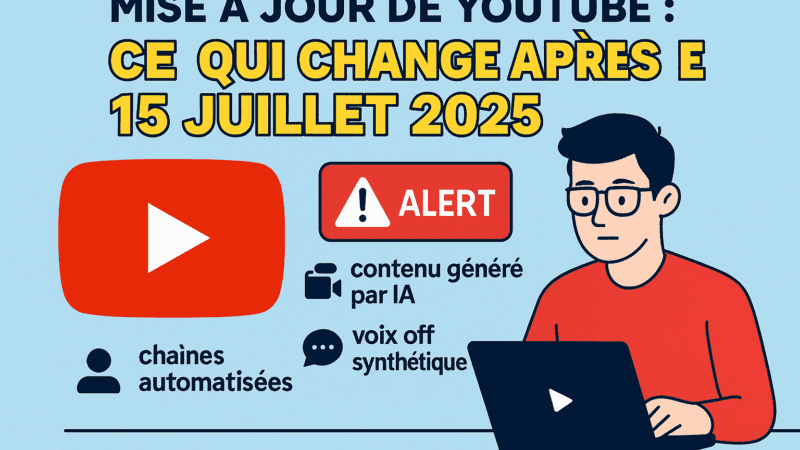 Mise à jour YouTube 15 juillet 2025 : ce que les créateurs doivent savoir (et comment rester en sécurité)