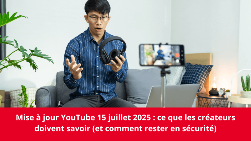 Mise à jour YouTube 15 juillet 2025 : ce que les créateurs doivent savoir (et comment rester en sécurité)