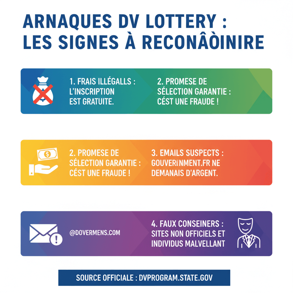 Arnaques DV Lottery 2025 : comment reconnaître les faux conseillers et protéger ton inscription officielle