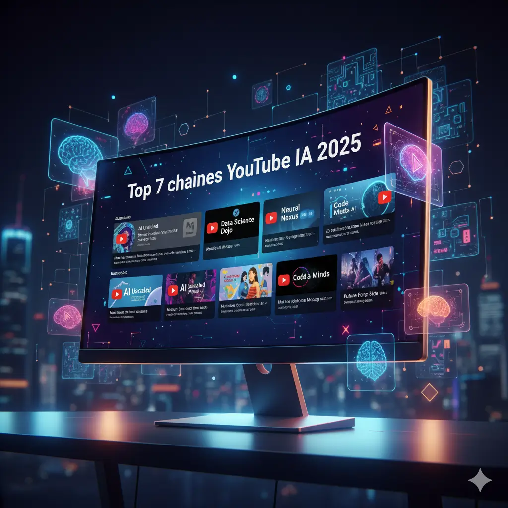Lire la suite à propos de l’article Top 7 chaînes YouTube pour maîtriser l’IA en 2025 : Tutoriels et conseils d’experts