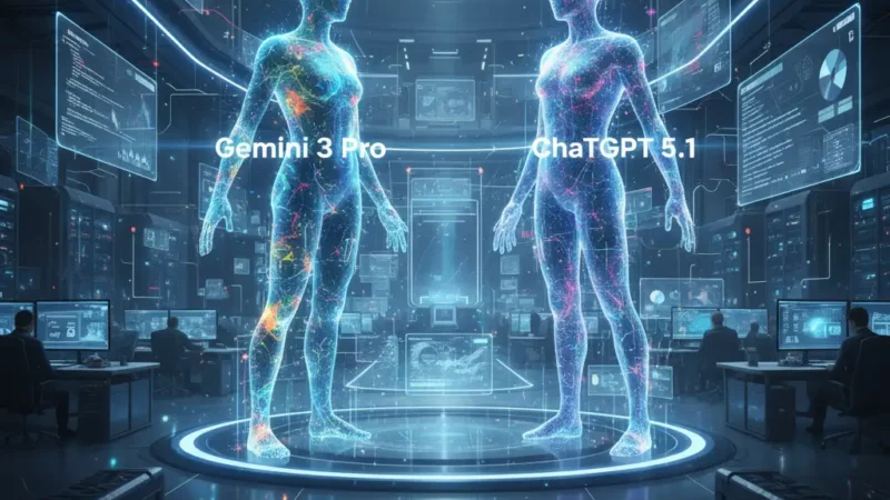 Gemini 3 Pro vs ChatGPT 5.1 : Le Test Complet Qui Change Tout (Analyse, Comparaison, Performances et utilisations réelles)