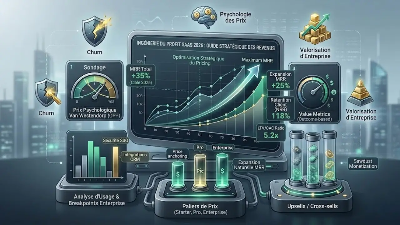 You are currently viewing Pricing SaaS 2026 : 5 Stratégies Avancées pour Maximiser votre MRR