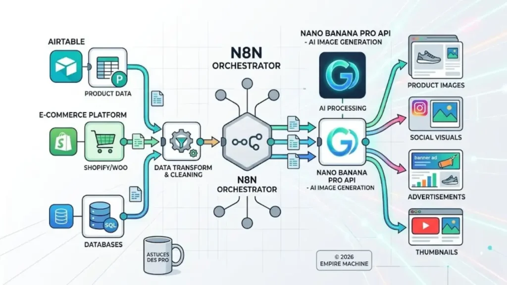 Automatisation IA : Nano Banana Pro & n8n pour Marketing Visuel