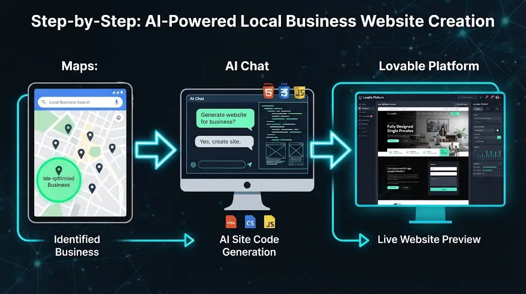 Prospection locale IA : créer sites web en 10 minutes et décrocher clients